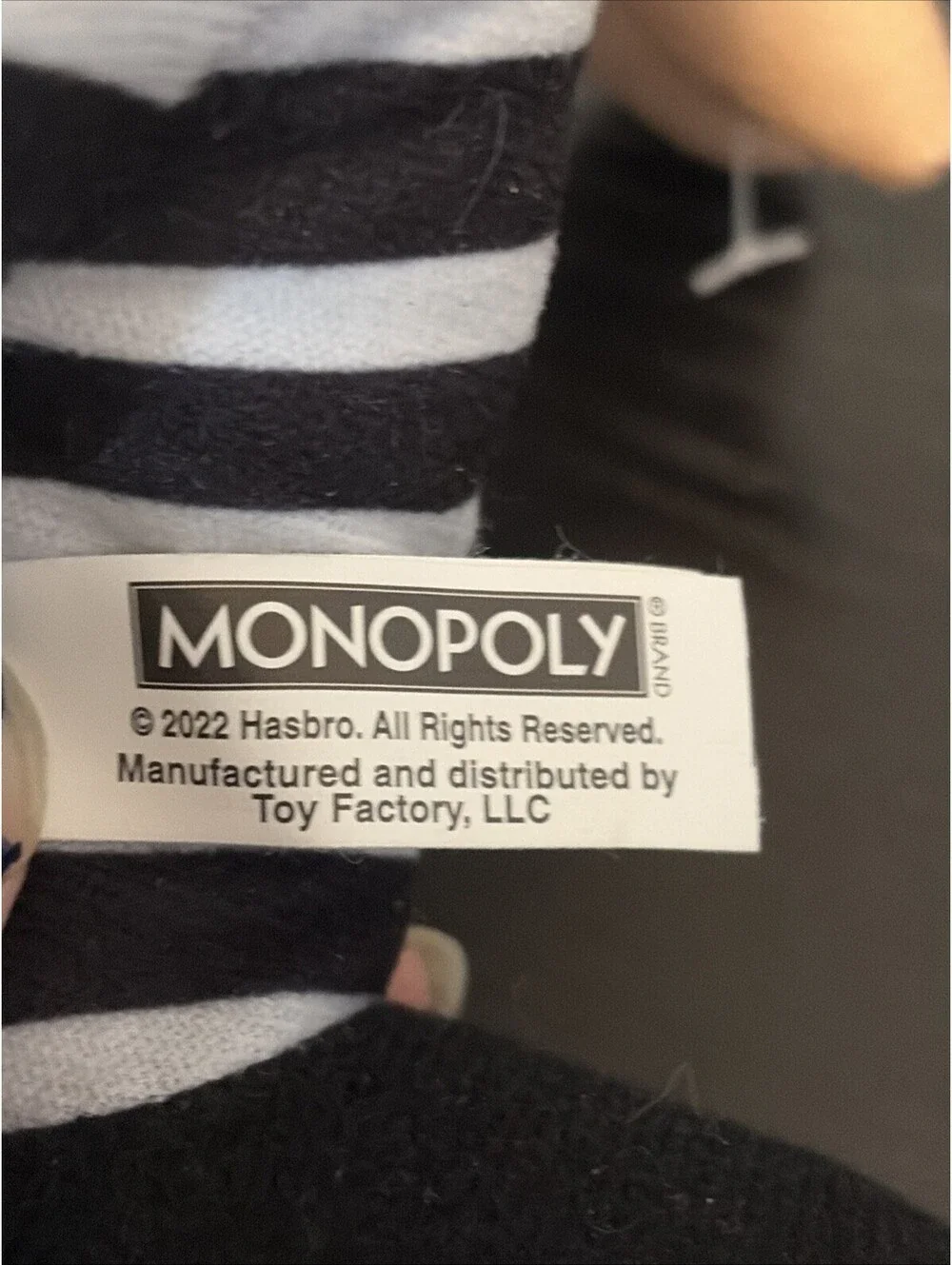 Monopoly Plush Mr. Monopoly Plush Hasbro Gaming Toy Get Out Of Jail Free 9”